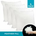 Standalone Premium Feather Replacement Cushion Insert, 20 x 20, 4-Pack ST4241918